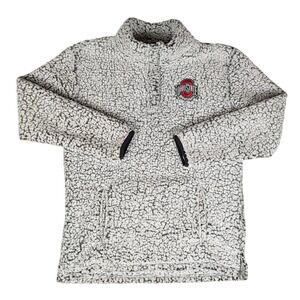Ohio State Buckeyes Mens Sherpa Fleece Quarter Zip Pullover Warm Comfy Size M